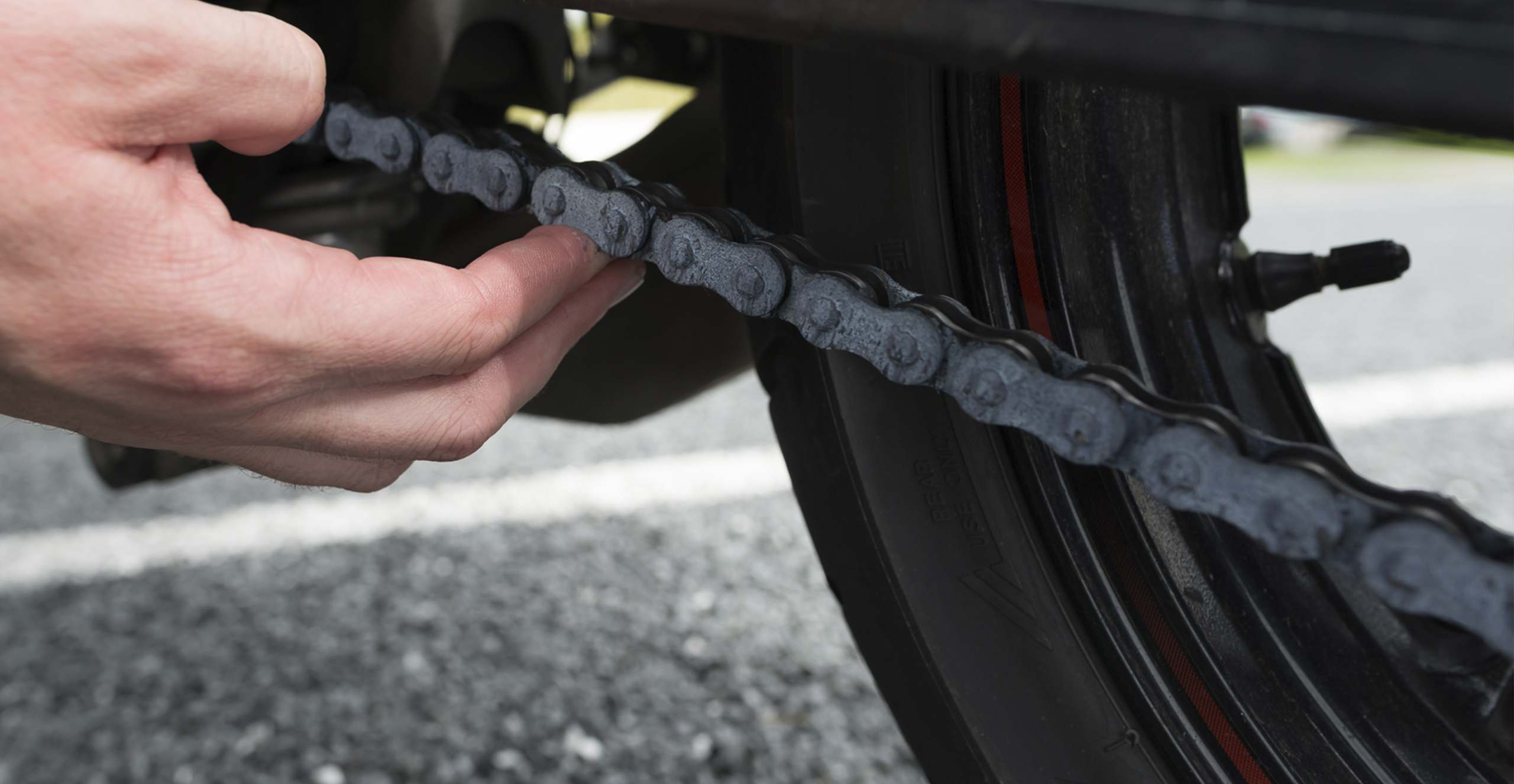 Checking bike chain